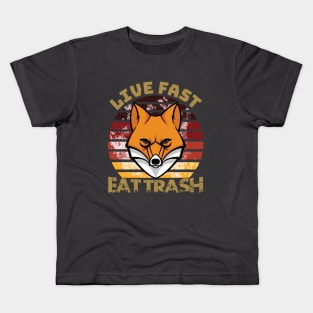 Live Fast Eat Trash Possum Kids T-Shirt